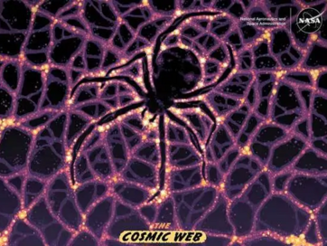 NASA Poster Kosmisches Netzt als Spinnennetz