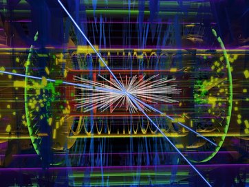 Kollisionsereignis mit Higgs-Boson im ATLAS-Detektor  