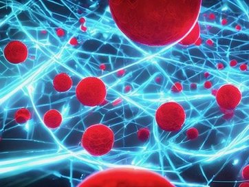 Bild zeigt künstlerische Darstellung von magnetischen Monopolen.