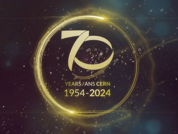 Grafik zum 70. Geburtstags des CERN
